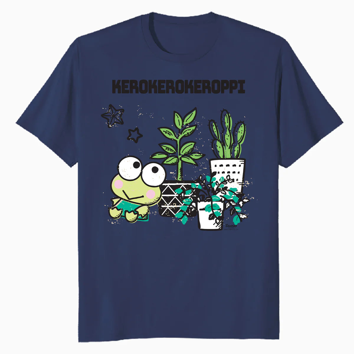 Hello Kitty Kerokerokeroppi Spring Flowers Fun Pose Classic Official Men's T-Shirt