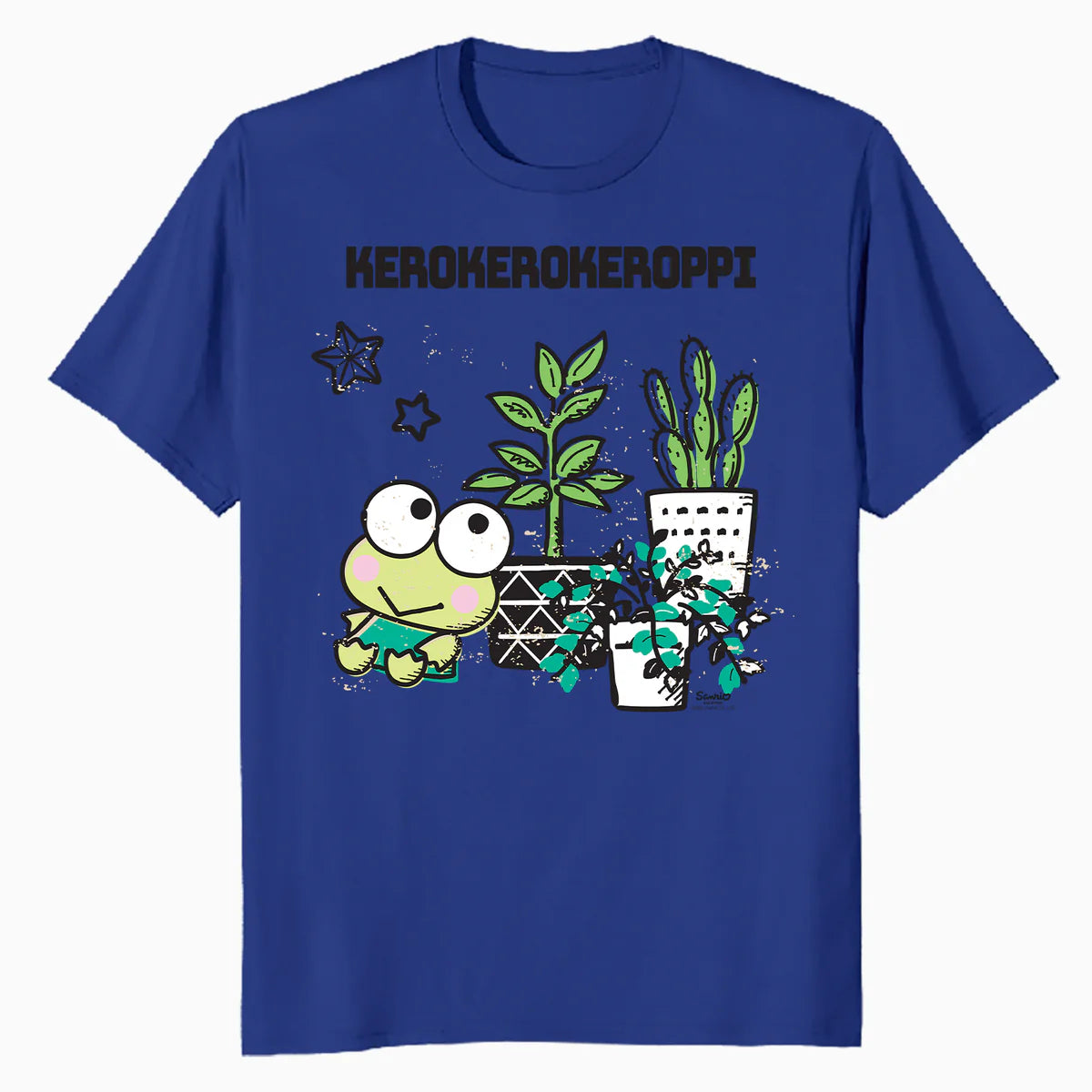 Hello Kitty Kerokerokeroppi Spring Flowers Fun Pose Classic Official Men's T-Shirt