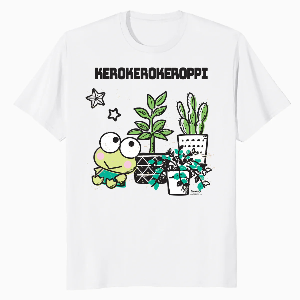Hello Kitty Kerokerokeroppi Spring Flowers Fun Pose Classic Official Men's T-Shirt