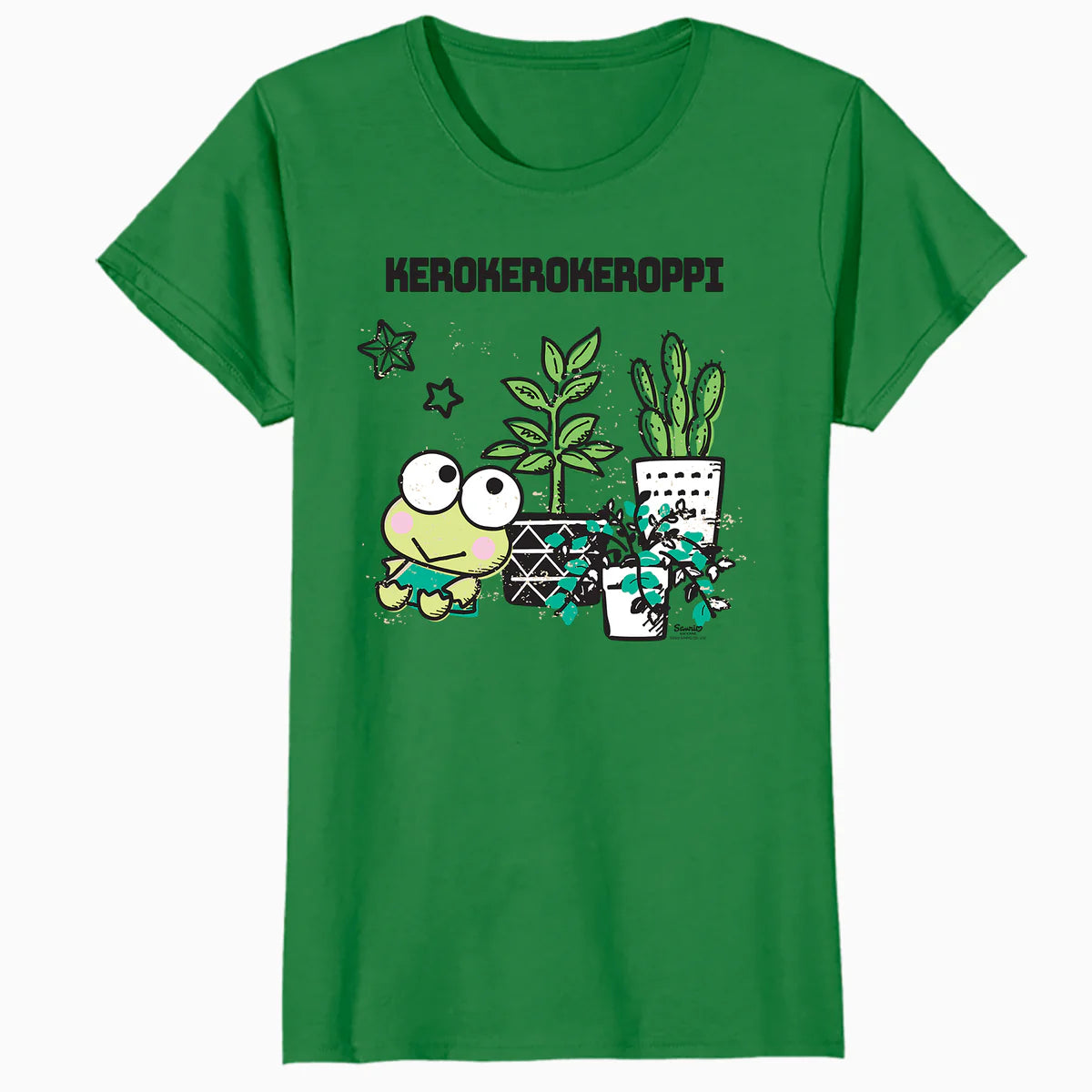Hello Kitty Kerokerokeroppi Spring Flowers Fun Pose Classic Official Women's T-Shirt