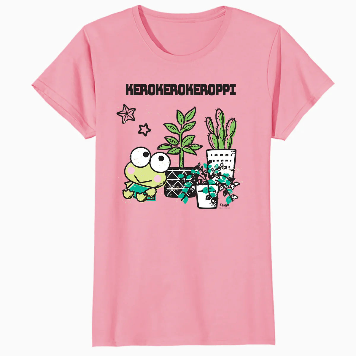 Hello Kitty Kerokerokeroppi Spring Flowers Fun Pose Classic Official Women's T-Shirt