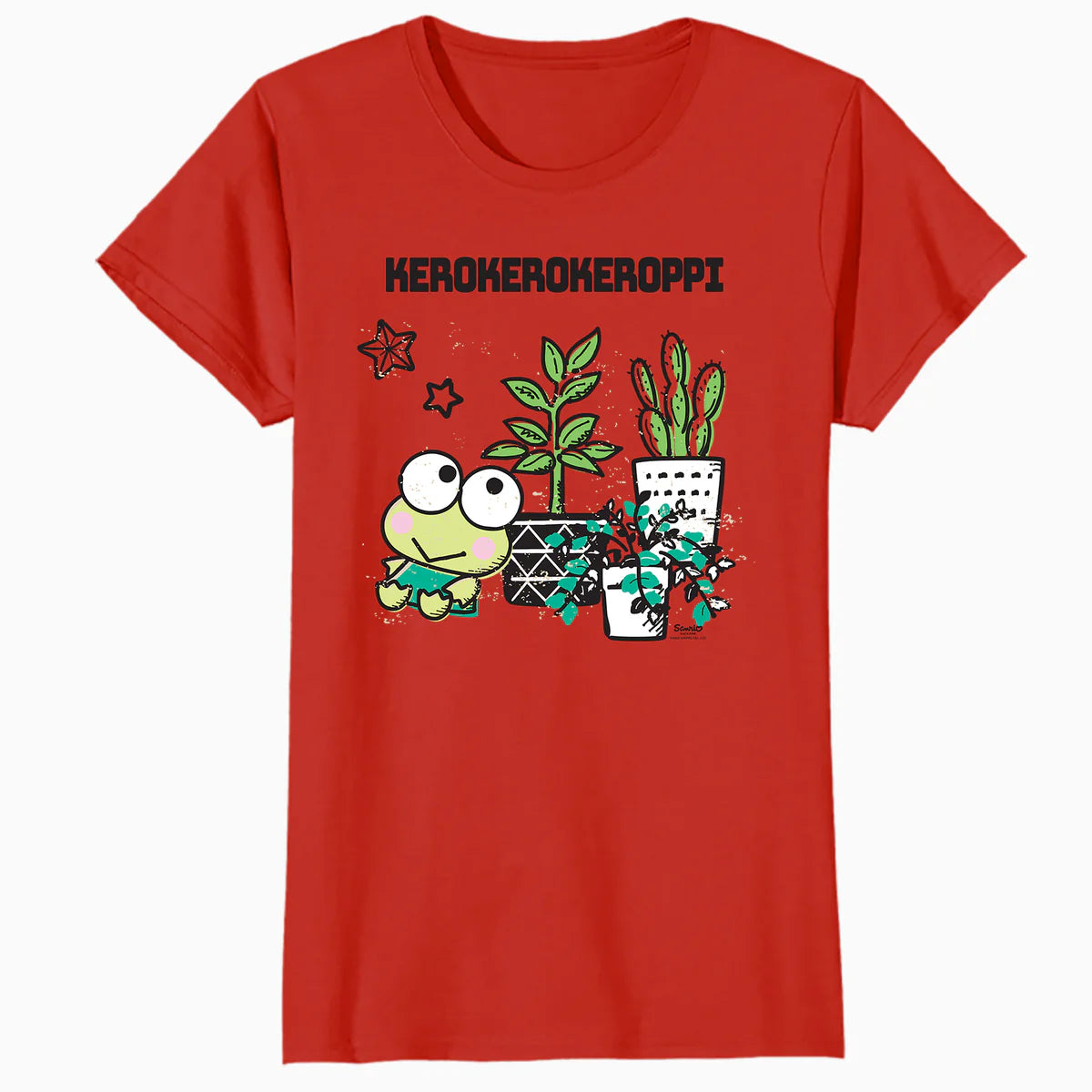 Hello Kitty Kerokerokeroppi Spring Flowers Fun Pose Classic Official Women's T-Shirt