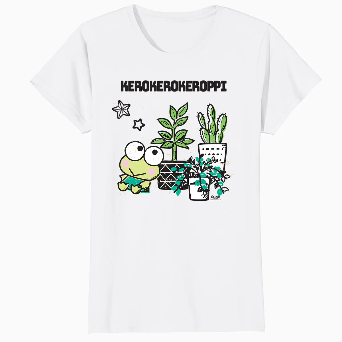 Hello Kitty Kerokerokeroppi Spring Flowers Fun Pose Classic Official Women's T-Shirt