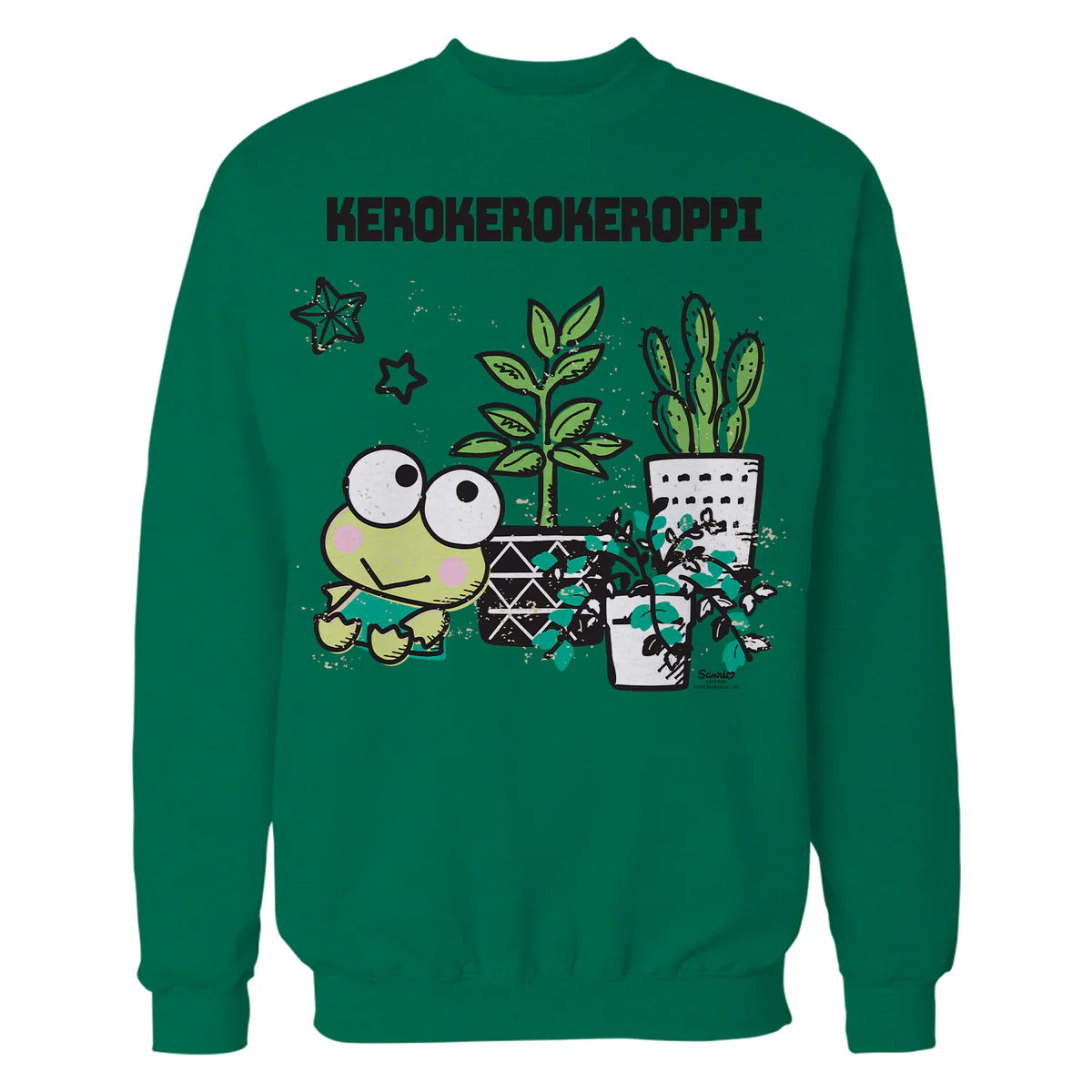 Hello Kitty Kerokerokeroppi Spring Flowers Fun Pose Classic Official Sweatshirt