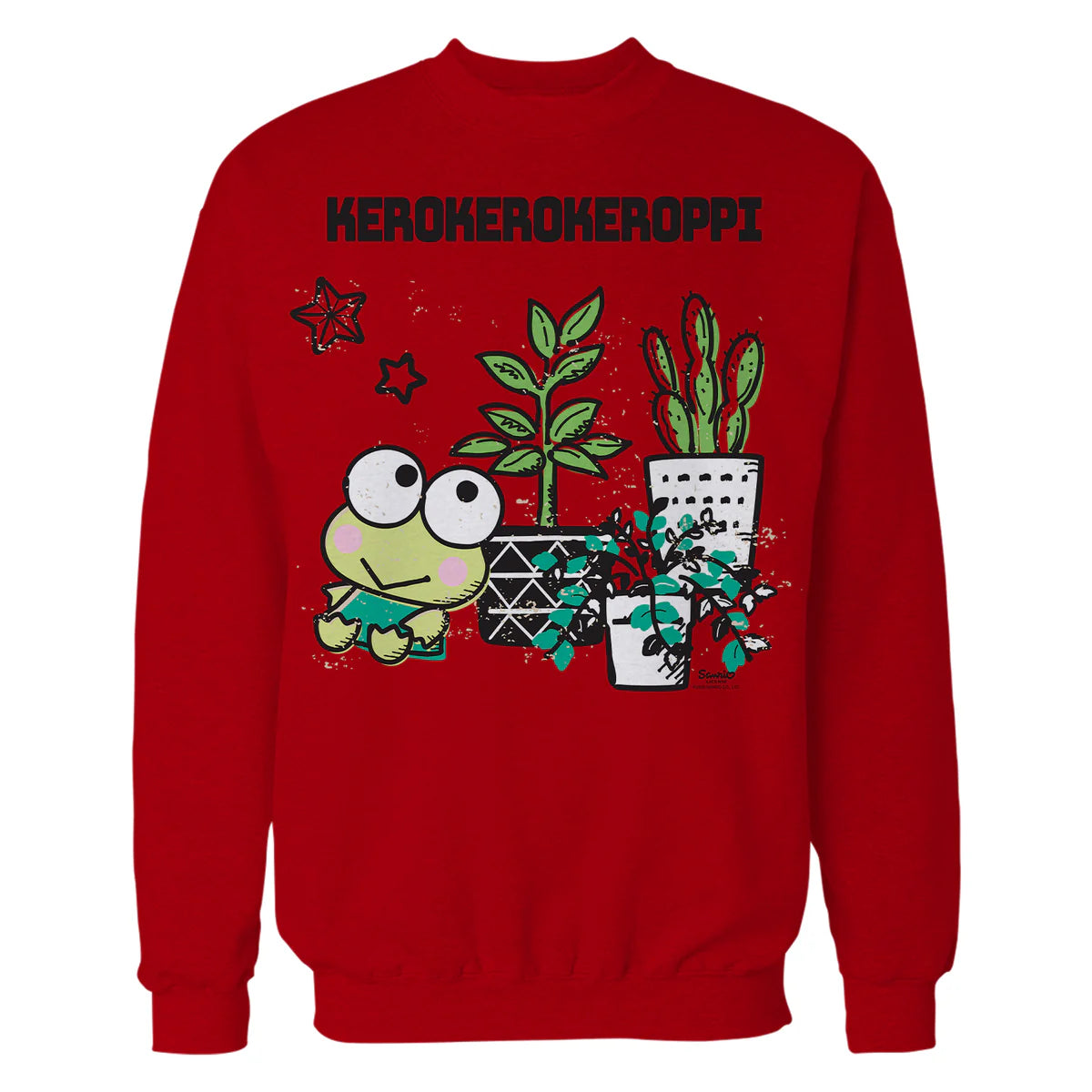 Hello Kitty Kerokerokeroppi Spring Flowers Fun Pose Classic Official Sweatshirt
