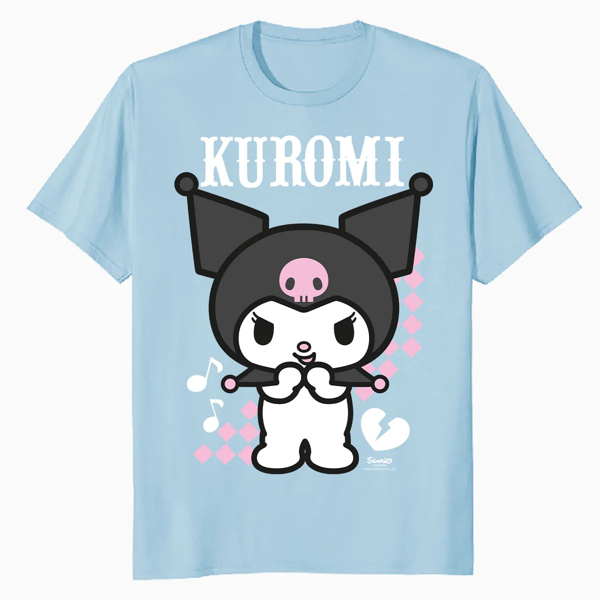 Hello Kitty Kuromi Bad Cool Sweet Friends Punk Dark Classic Official Men's T-Shirt