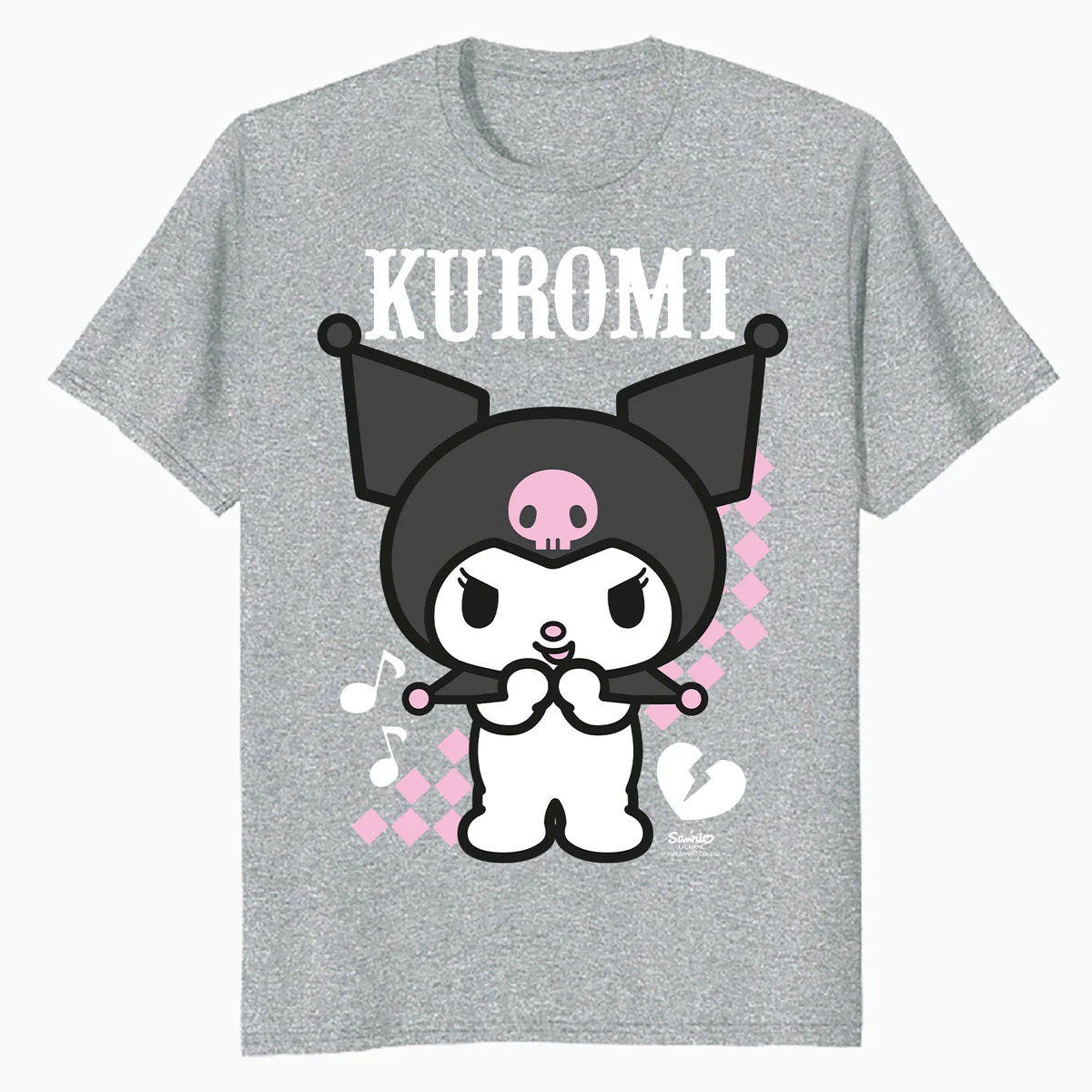 Hello Kitty Kuromi Bad Cool Sweet Friends Punk Dark Classic Official Men's T-Shirt
