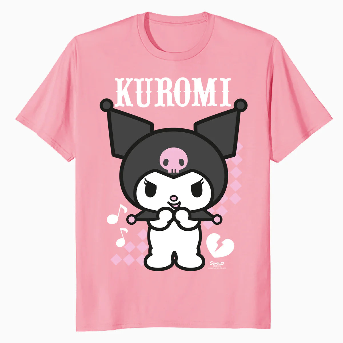 Hello Kitty Kuromi Bad Cool Sweet Friends Punk Dark Classic Official Men's T-Shirt
