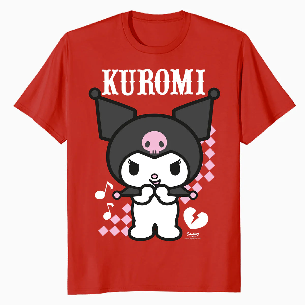 Hello Kitty Kuromi Bad Cool Sweet Friends Punk Dark Classic Official Men's T-Shirt
