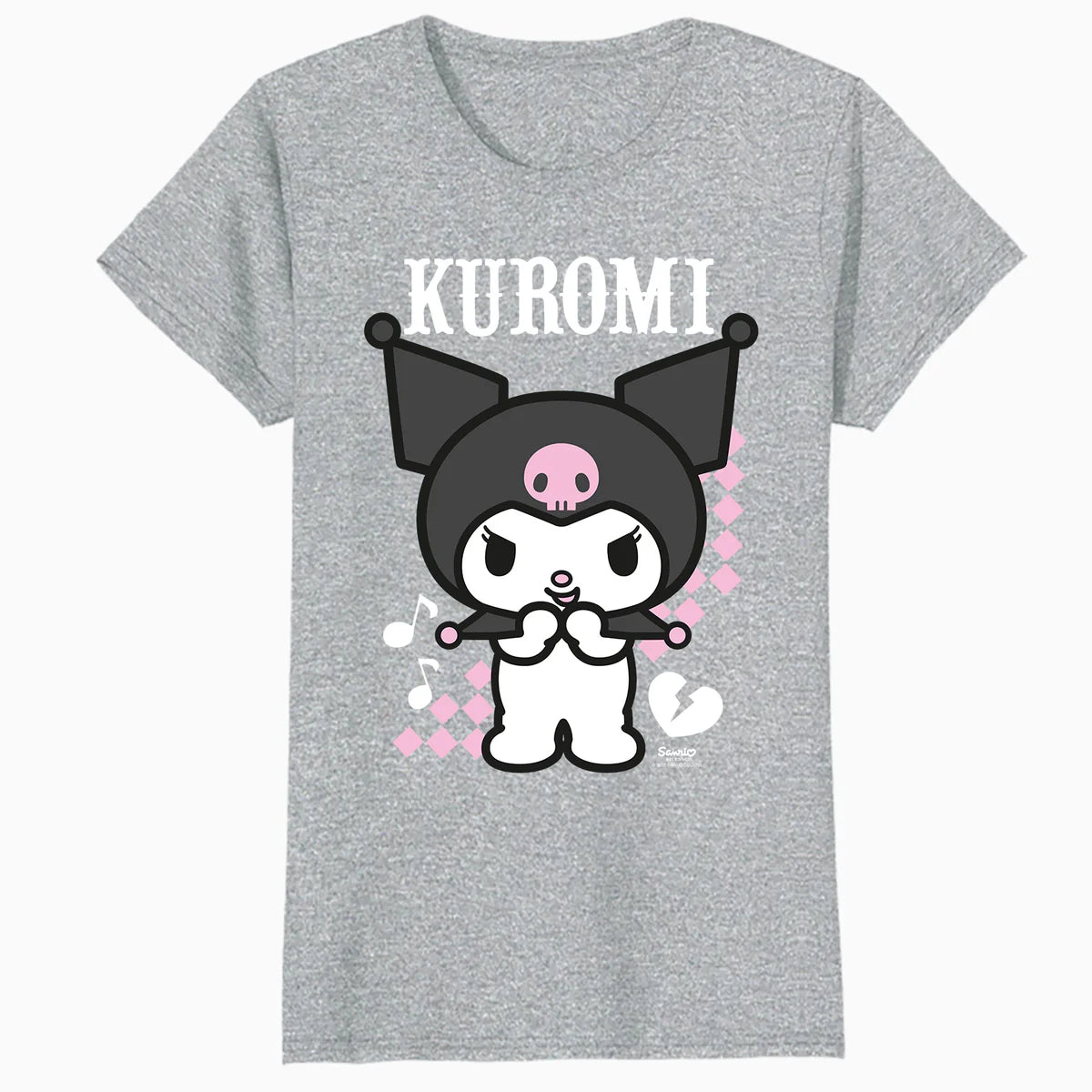 Hello Kitty Kuromi Bad Cool Sweet Friends Punk Dark Classic Official Women's T-Shirt