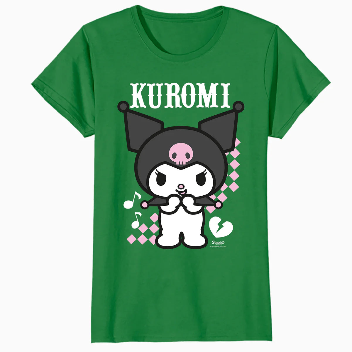 Hello Kitty Kuromi Bad Cool Sweet Friends Punk Dark Classic Official Women's T-Shirt