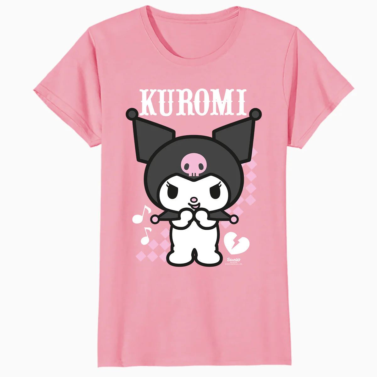 Hello Kitty Kuromi Bad Cool Sweet Friends Punk Dark Classic Official Women's T-Shirt
