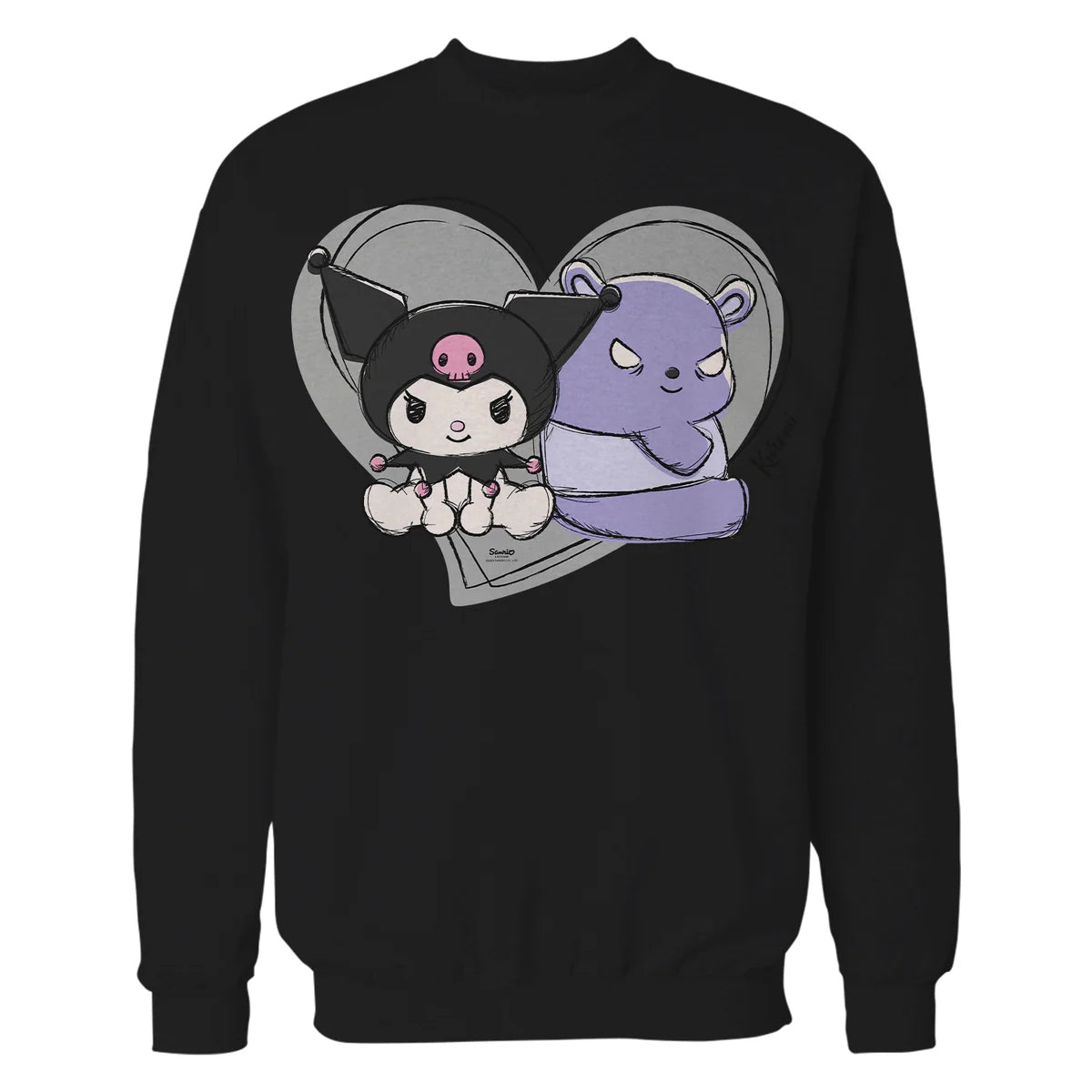Hello Kitty Kuromi Cute Naughty Bear Love Valentine Classic Official Sweatshirt