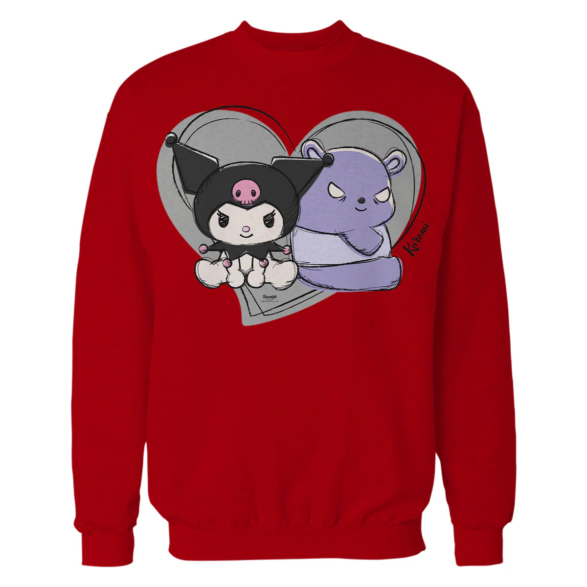 Hello Kitty Kuromi Cute Naughty Bear Love Valentine Classic Official Sweatshirt
