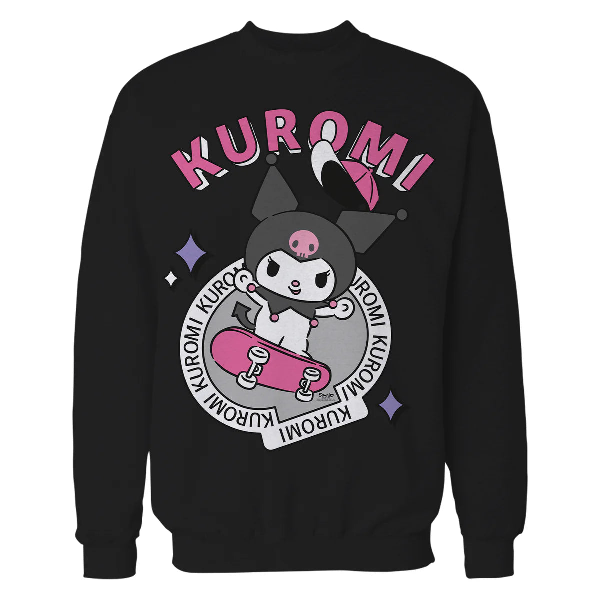Hello Kitty Kuromi Street Style Skateboard Art Punk Classic Official Sweatshirt