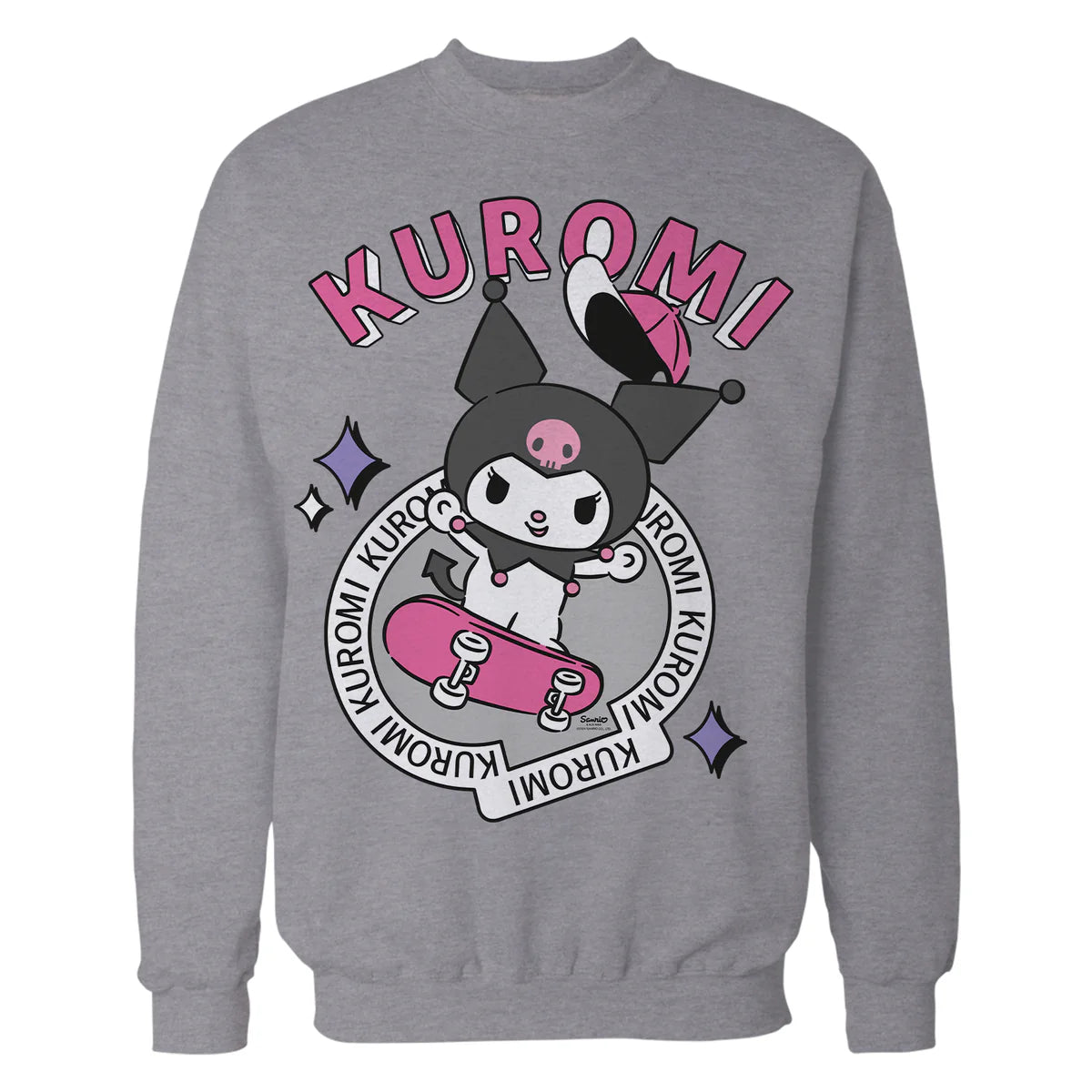Hello Kitty Kuromi Street Style Skateboard Art Punk Classic Official Sweatshirt