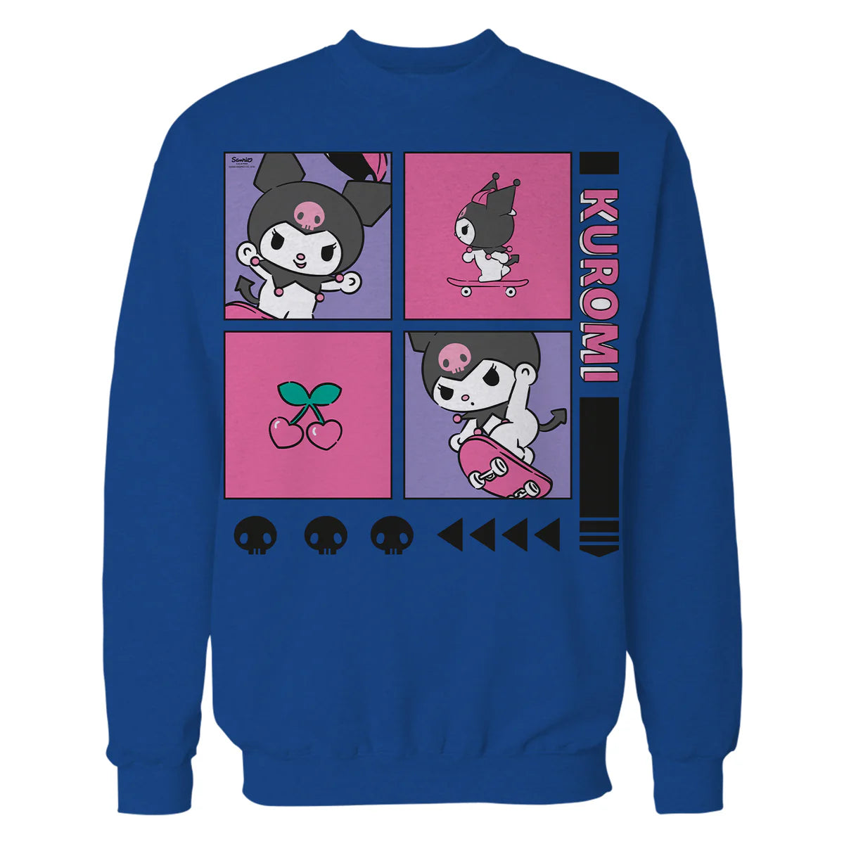 Hello Kitty Kuromi Street Style Skateboard Collage Classic Official Sweatshirt