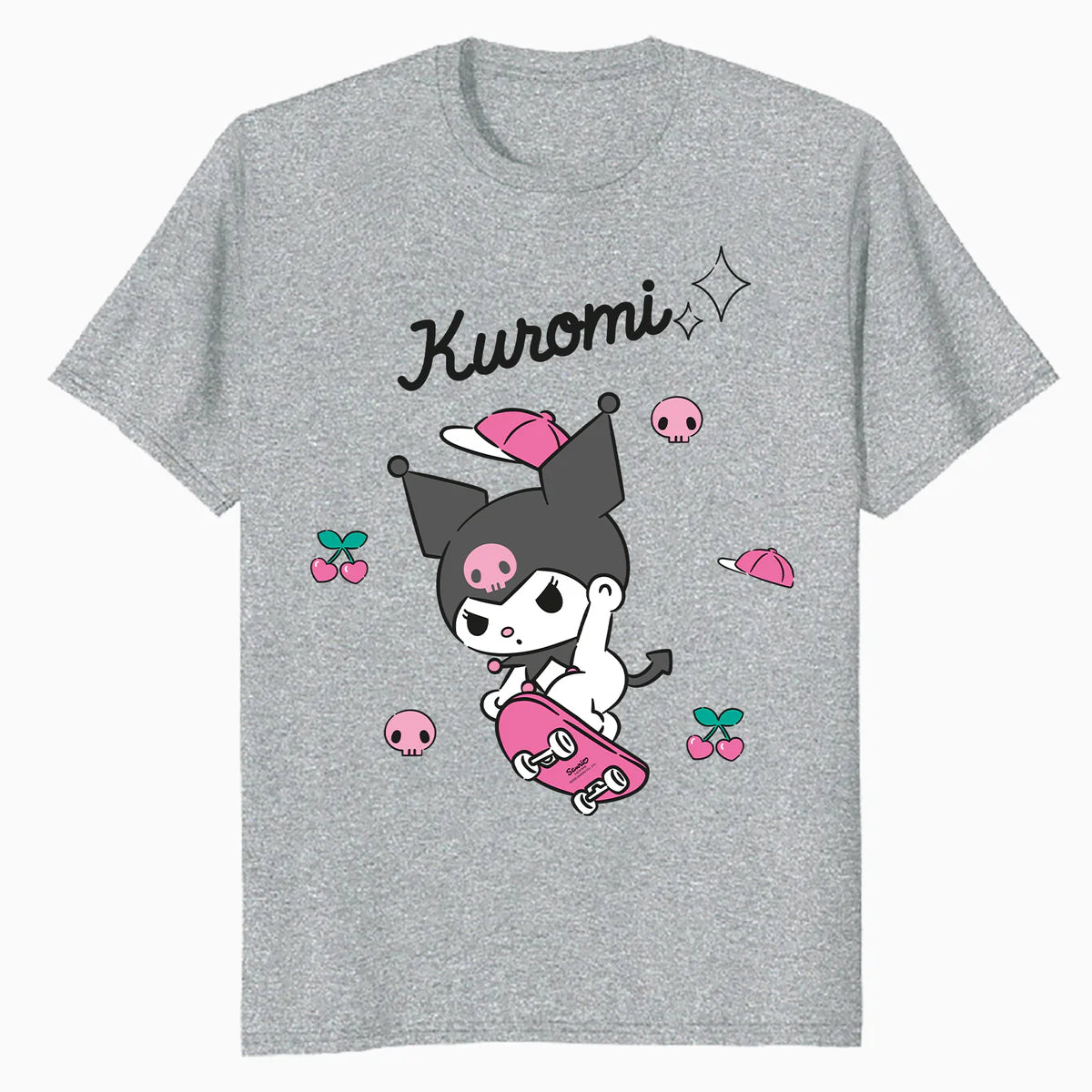Hello Kitty Kuromi Sweet Skateboard Fun Rock Devil Classic Official Men's T-Shirt