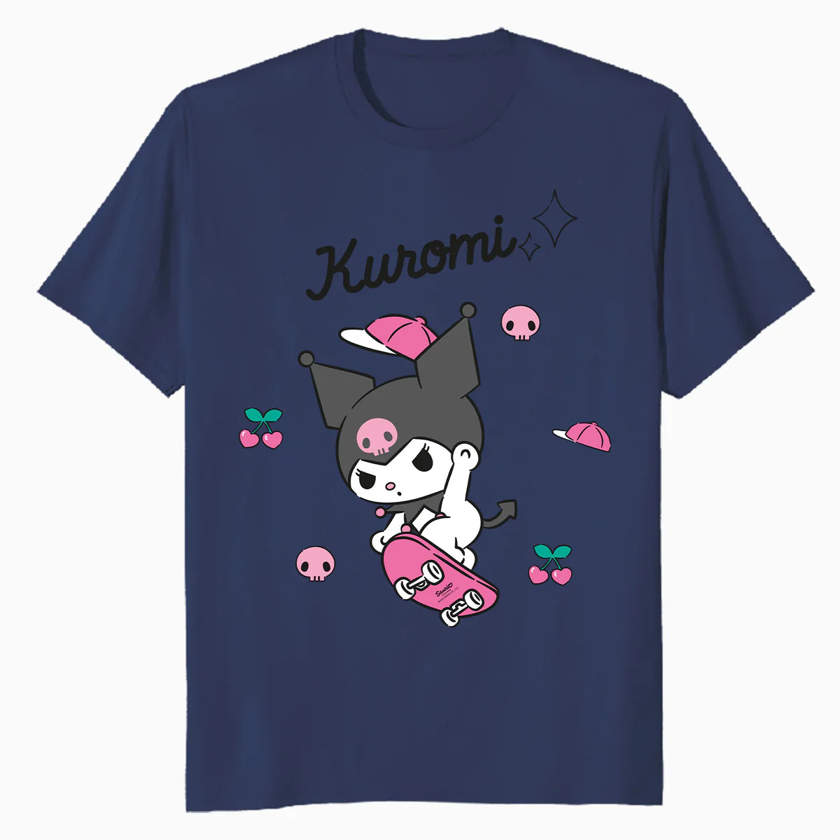 Hello Kitty Kuromi Sweet Skateboard Fun Rock Devil Classic Official Men's T-Shirt