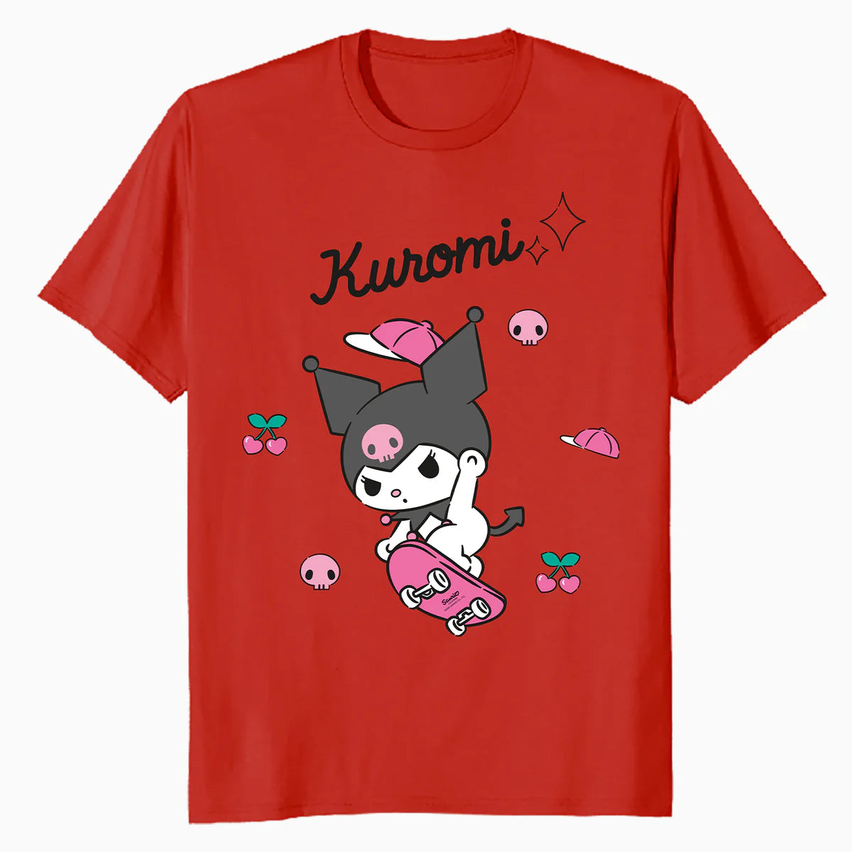 Hello Kitty Kuromi Sweet Skateboard Fun Rock Devil Classic Official Men's T-Shirt