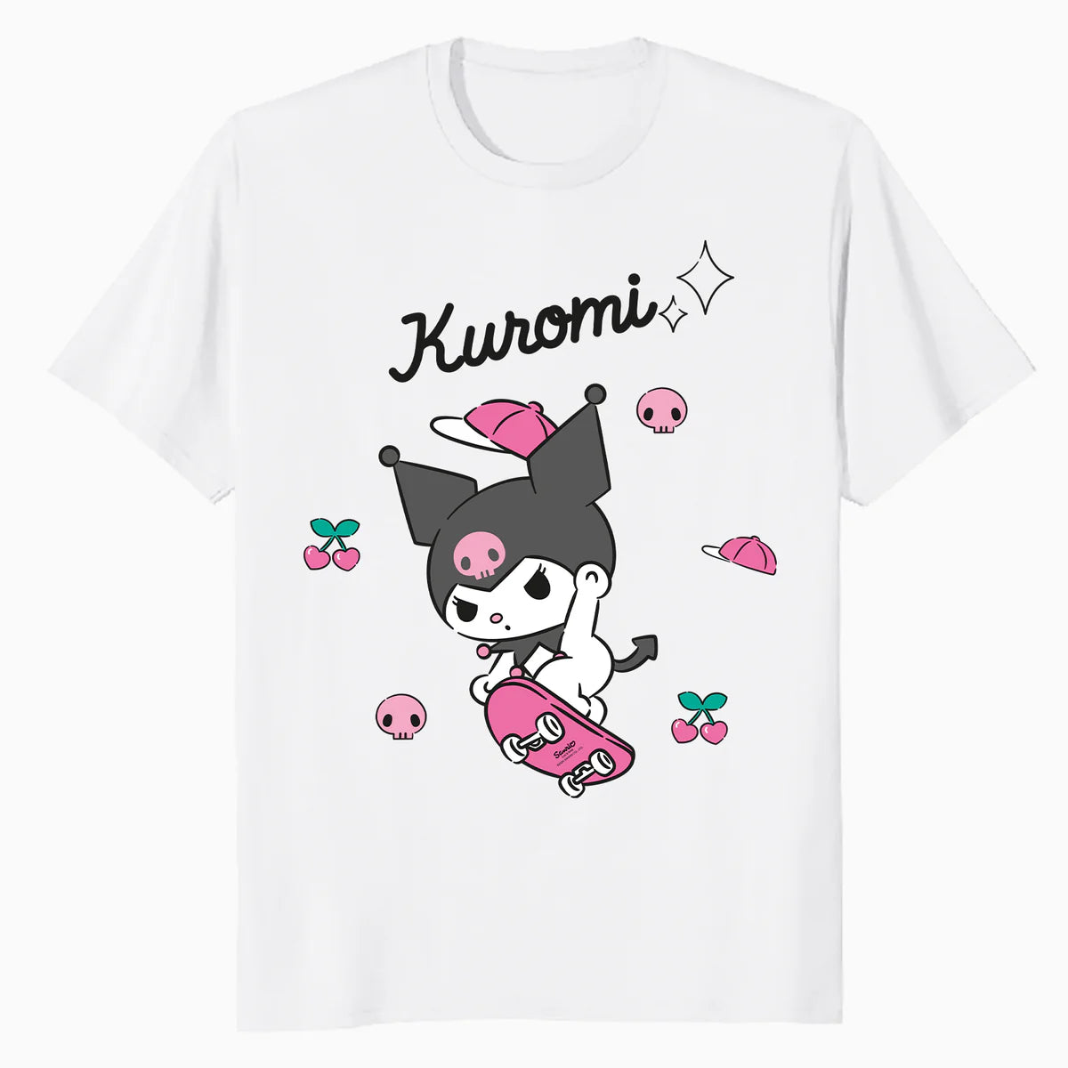 Hello Kitty Kuromi Sweet Skateboard Fun Rock Devil Classic Official Men's T-Shirt