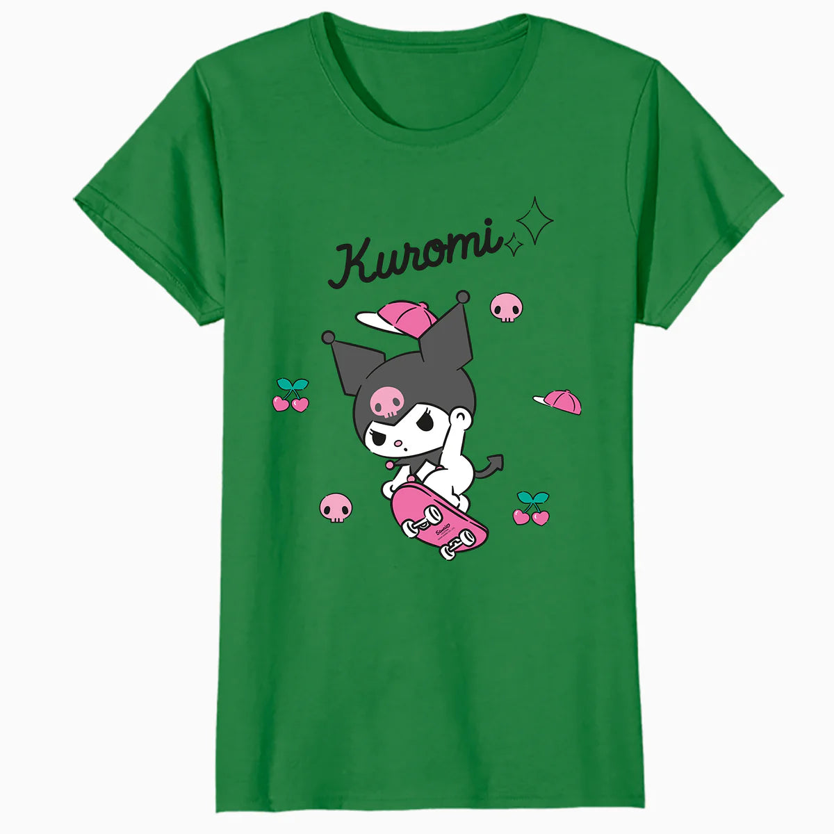 Hello Kitty Kuromi Sweet Skateboard Fun Rock Devil Classic Official Women's T-Shirt
