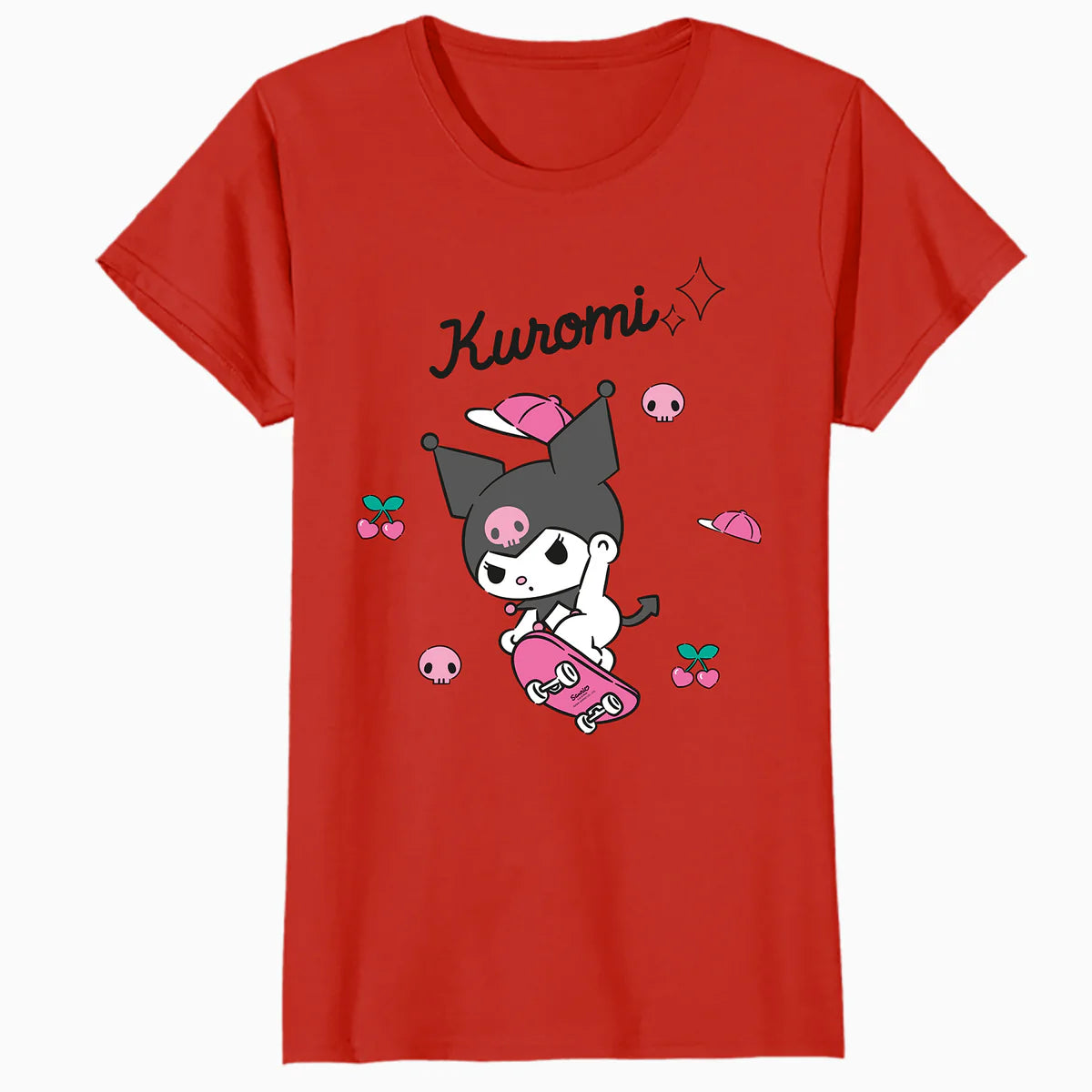 Hello Kitty Kuromi Sweet Skateboard Fun Rock Devil Classic Official Women's T-Shirt
