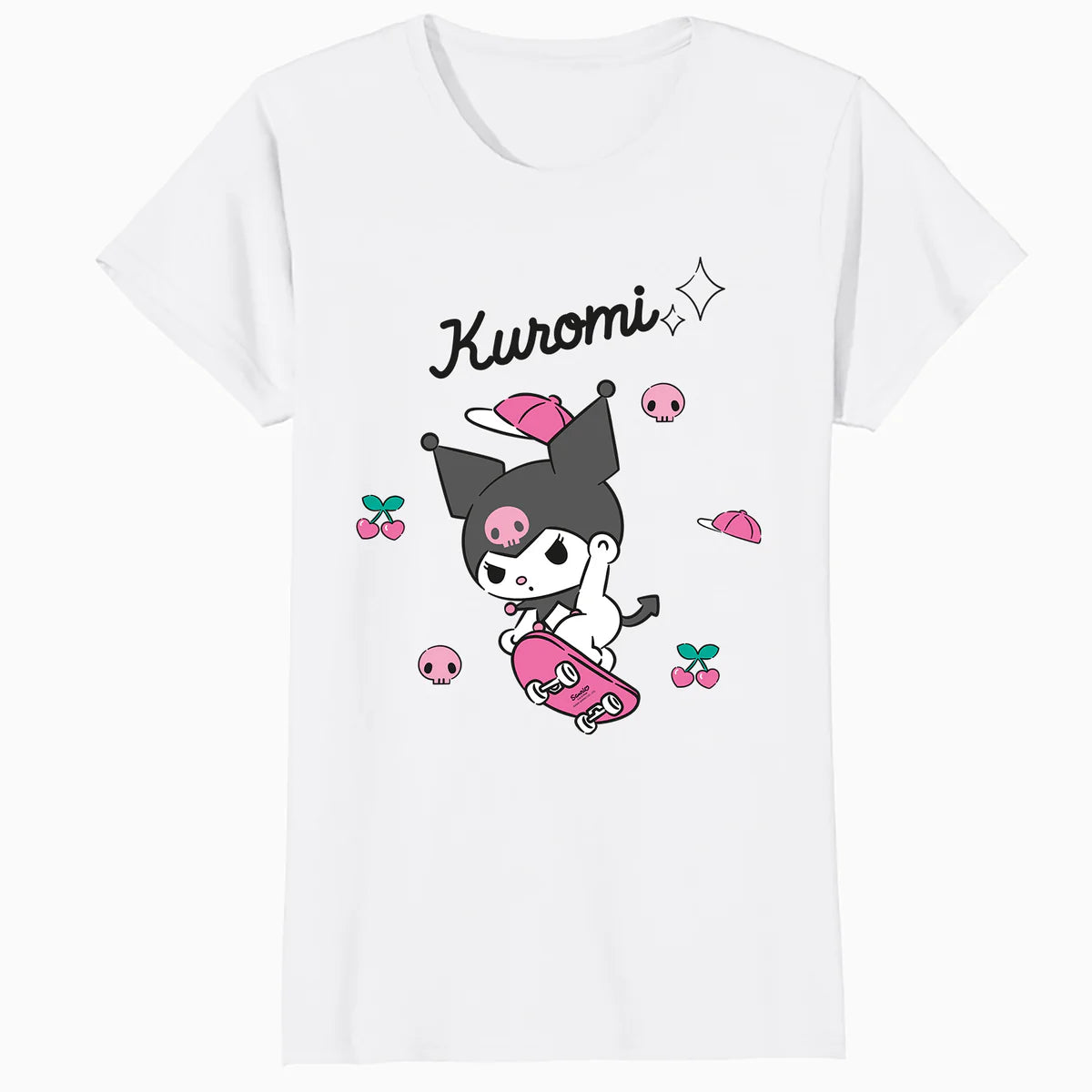 Hello Kitty Kuromi Sweet Skateboard Fun Rock Devil Classic Official Women's T-Shirt
