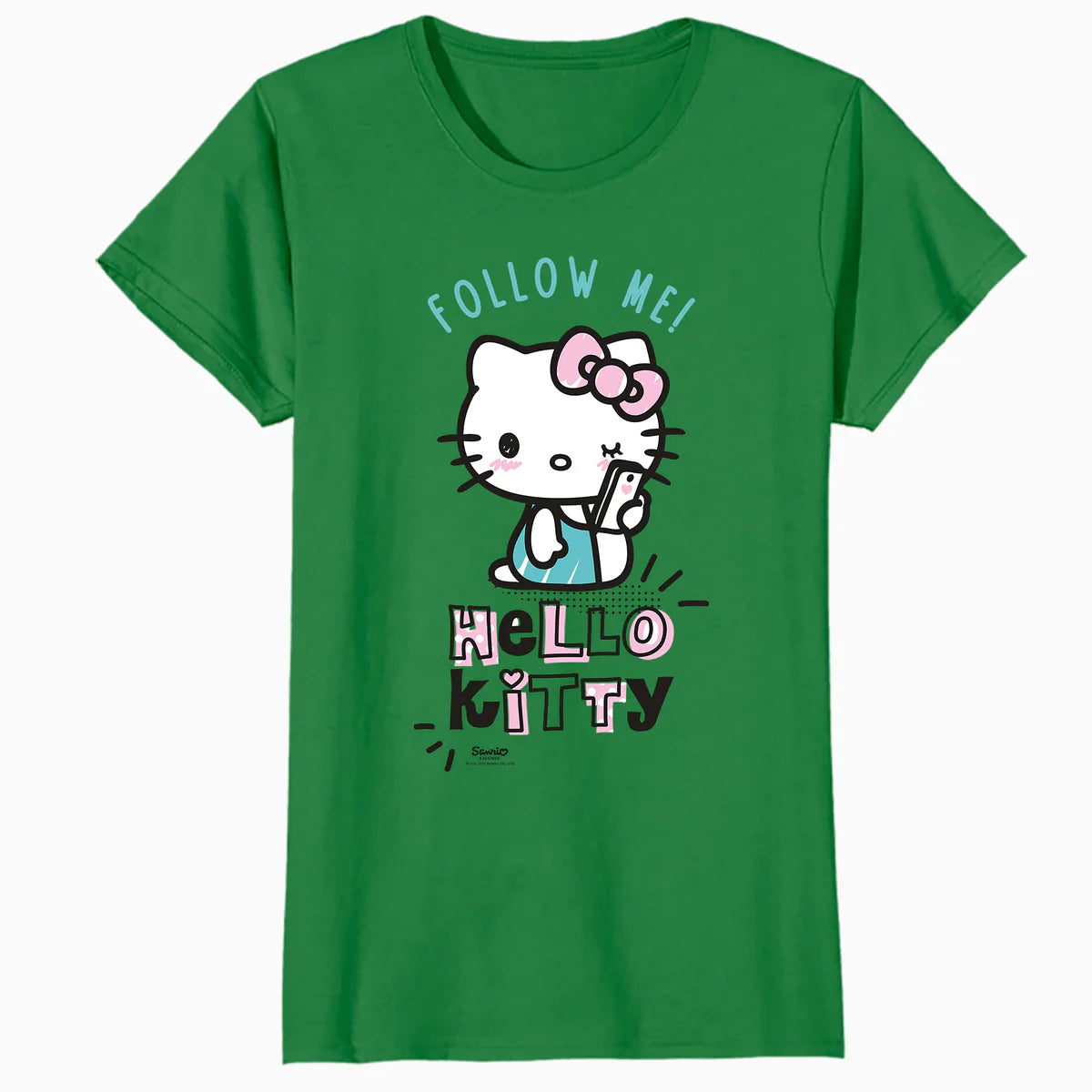 Hello Kitty Like Follow Social Friends Online Click Classic Official Women's SKINNY FIT T-Shirt
