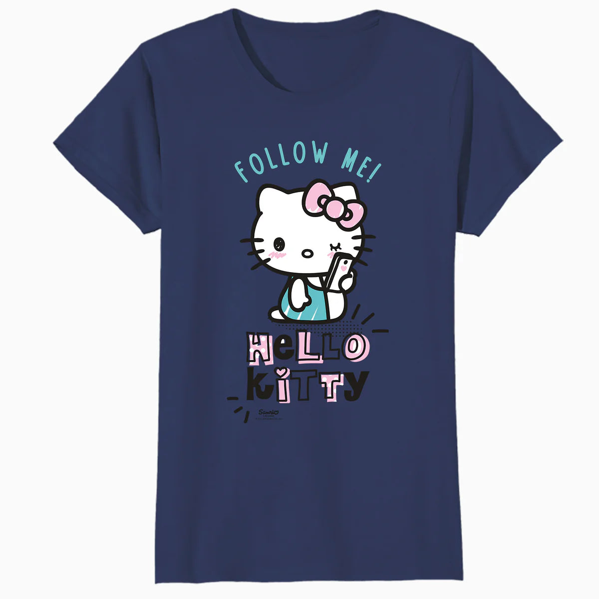 Hello Kitty Like Follow Social Friends Online Click Classic Official Women's SKINNY FIT T-Shirt
