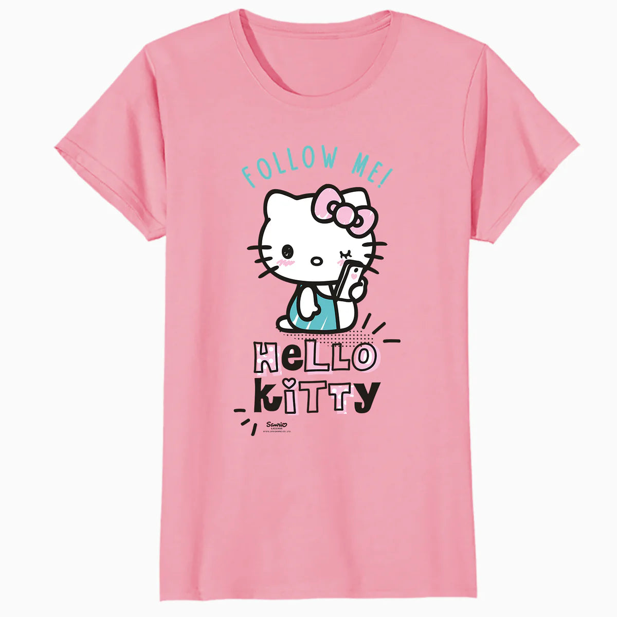 Hello Kitty Like Follow Social Friends Online Click Classic Official Women's SKINNY FIT T-Shirt