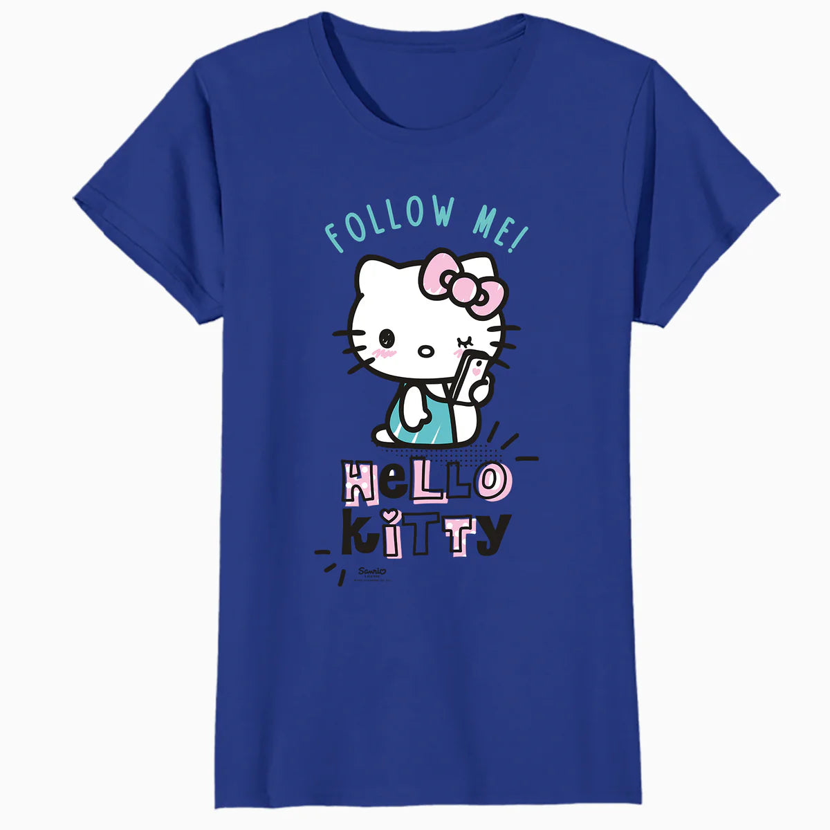 Hello Kitty Like Follow Social Friends Online Click Classic Official Women's SKINNY FIT T-Shirt