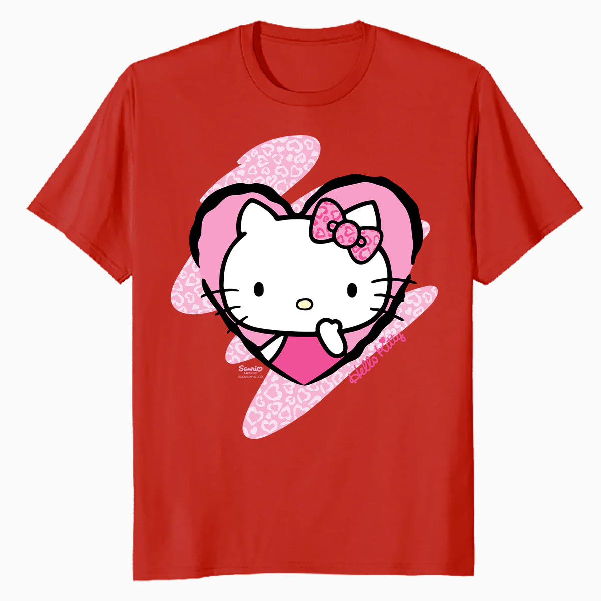 Hello Kitty Love Heart Pose Valentine Cute Fun XOXO Classic Official Men's T-Shirt