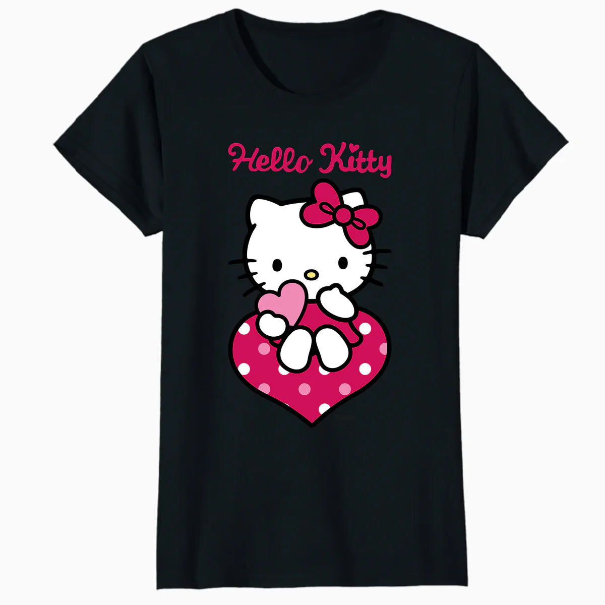 Hello Kitty Love Hearts Valentines Sweet Friendship Classic Official Women's SKINNY FIT T-Shirt