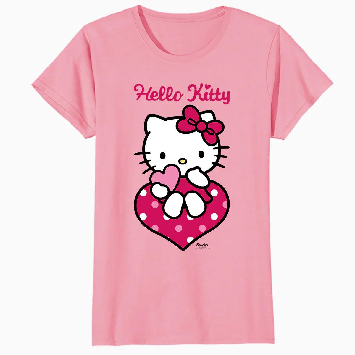 Hello Kitty Love Hearts Valentines Sweet Friendship Classic Official Women's SKINNY FIT T-Shirt