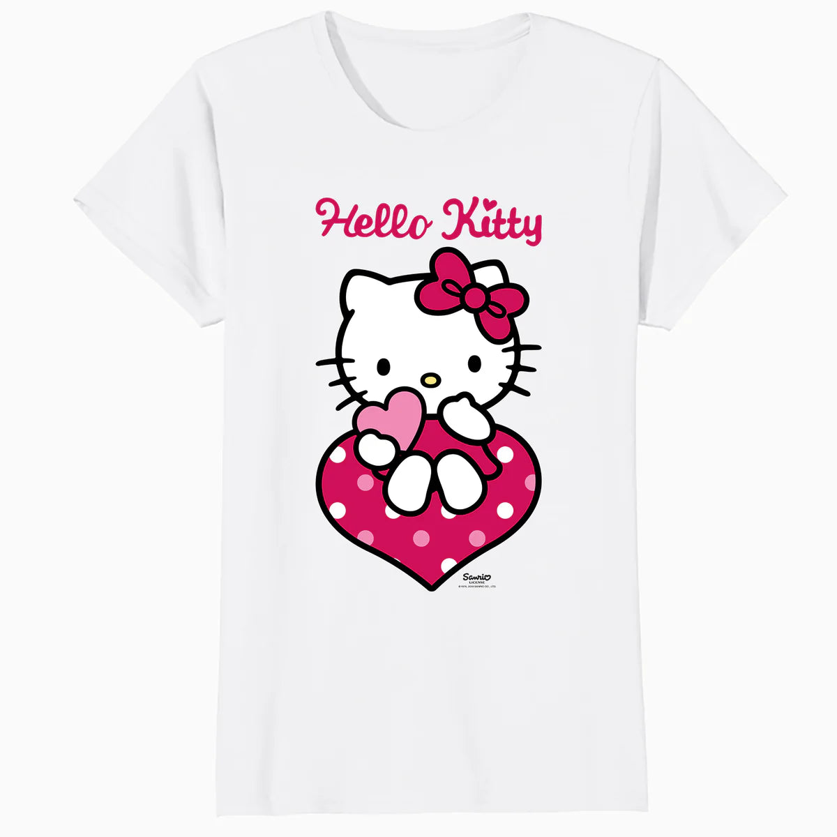 Hello Kitty Love Hearts Valentines Sweet Friendship Classic Official Women's SKINNY FIT T-Shirt