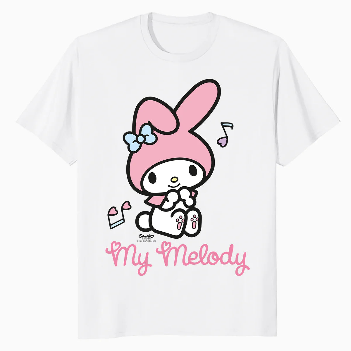 Hello Kitty Melody Cute Hearts Pose XOXO Love Music Classic Official Men's T-Shirt