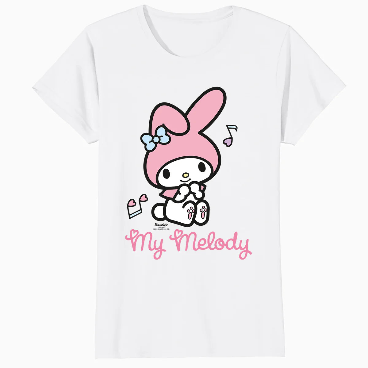 Hello Kitty Melody Cute Hearts Pose XOXO Love Music Classic Official Women's T-Shirt