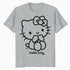 Hello Kitty Outline Sweet Cute Bow XOXO Character Pose Retro Official Men's T-Shirt