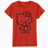 Hello Kitty Outline Sweet Cute Bow XOXO Character Pose Retro Official Women's T-Shirt