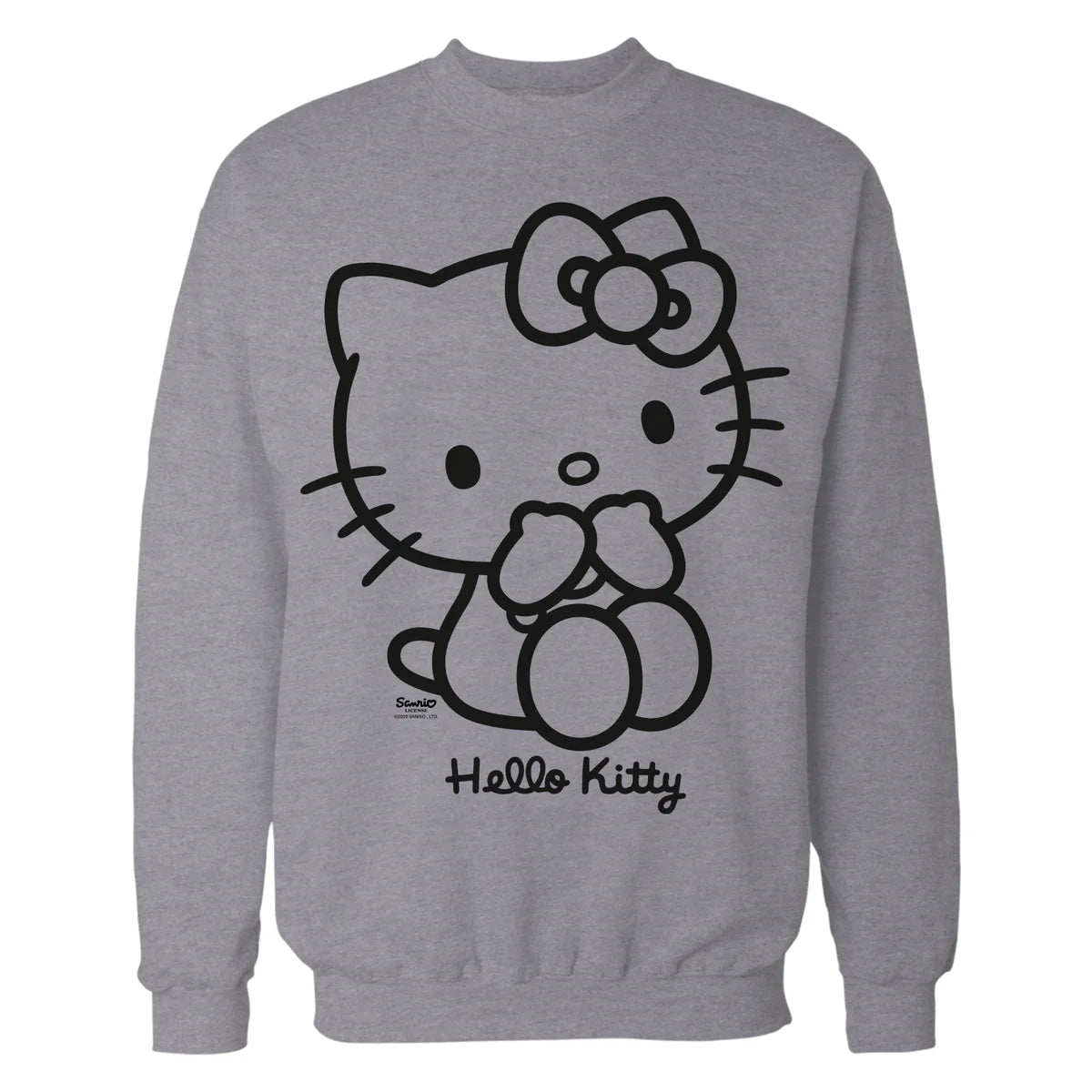 Hello Kitty Outline Sweet Cute Bow XOXO Character Pose Retro Official Sweatshirt