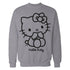 Hello Kitty Outline Sweet Cute Bow XOXO Character Pose Retro Official Sweatshirt