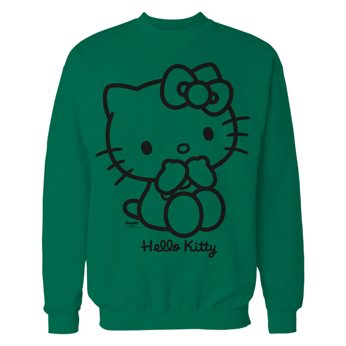 Hello Kitty Outline Sweet Cute Bow XOXO Character Pose Retro Official Sweatshirt