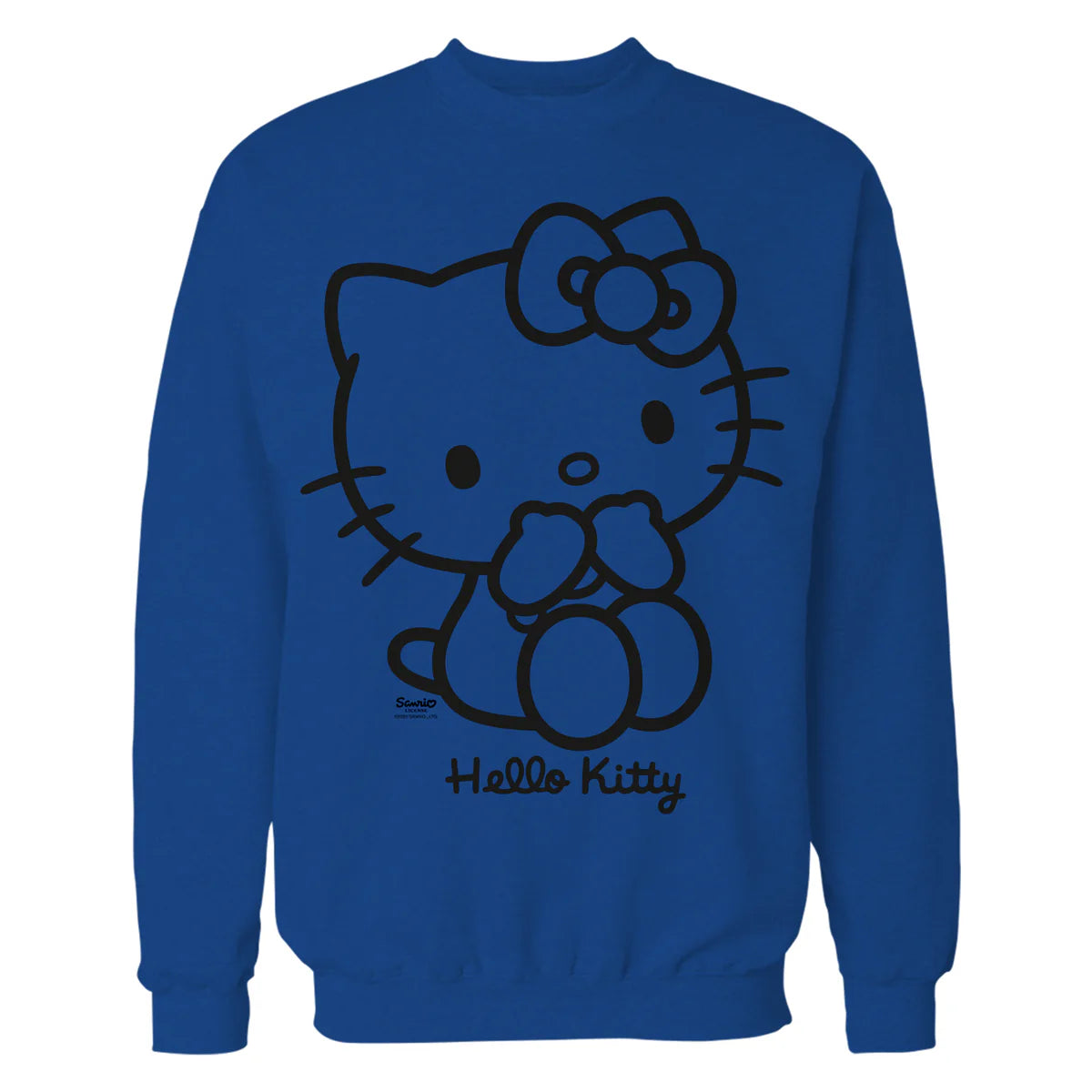 Hello Kitty Outline Sweet Cute Bow XOXO Character Pose Retro Official Sweatshirt