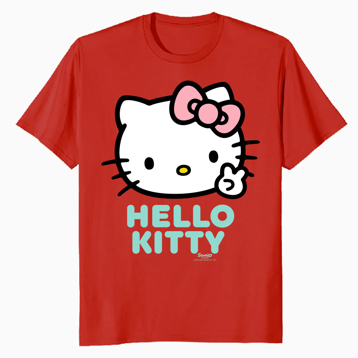 Hello Kitty Peace Love XOXO Sweet Friendship Pose Classic Official Men's T-Shirt