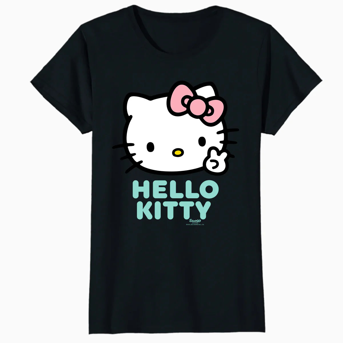 Hello Kitty Peace Love XOXO Sweet Friendship Pose Classic Official Women's SKINNY FIT T-Shirt