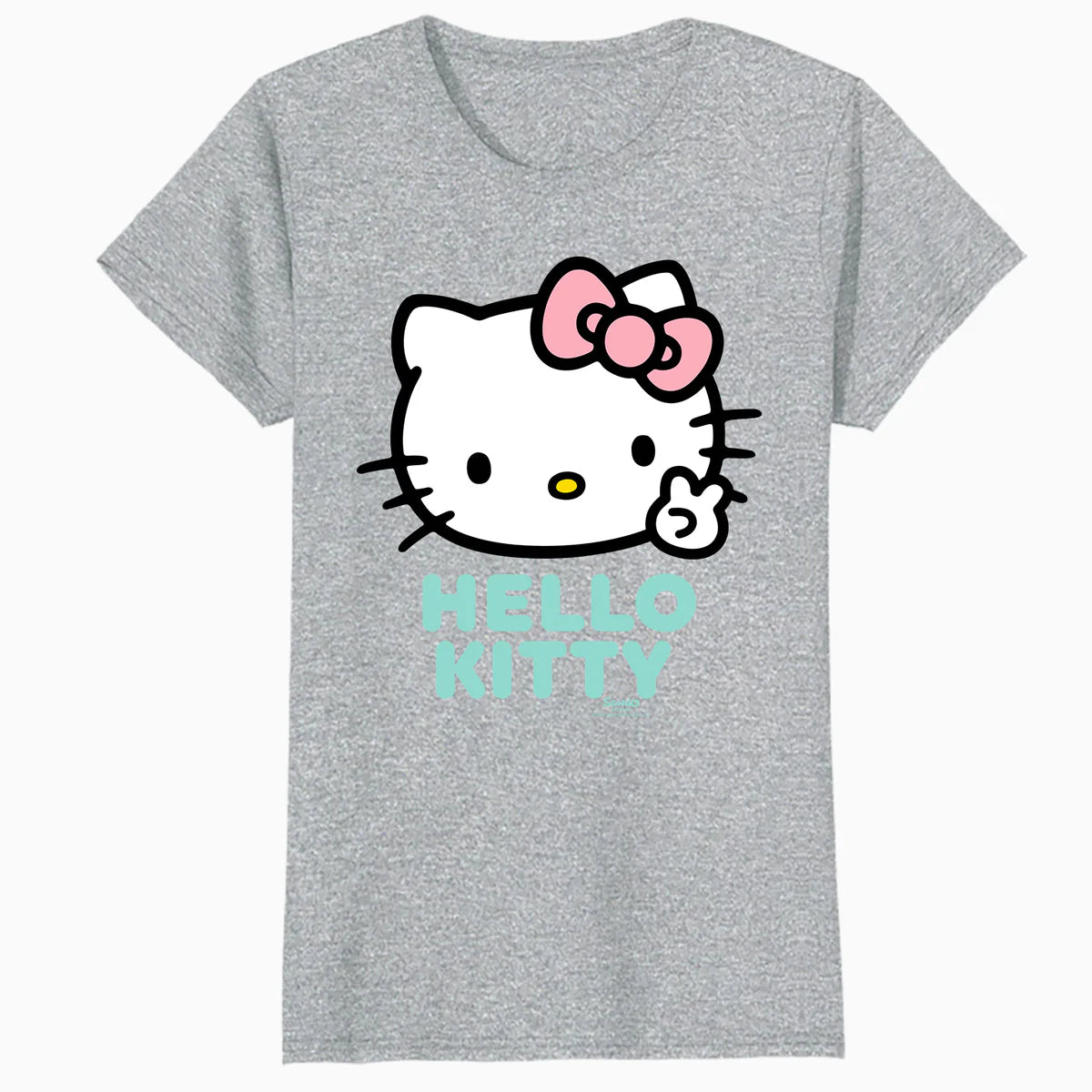 Hello Kitty Peace Love XOXO Sweet Friendship Pose Classic Official Women's SKINNY FIT T-Shirt