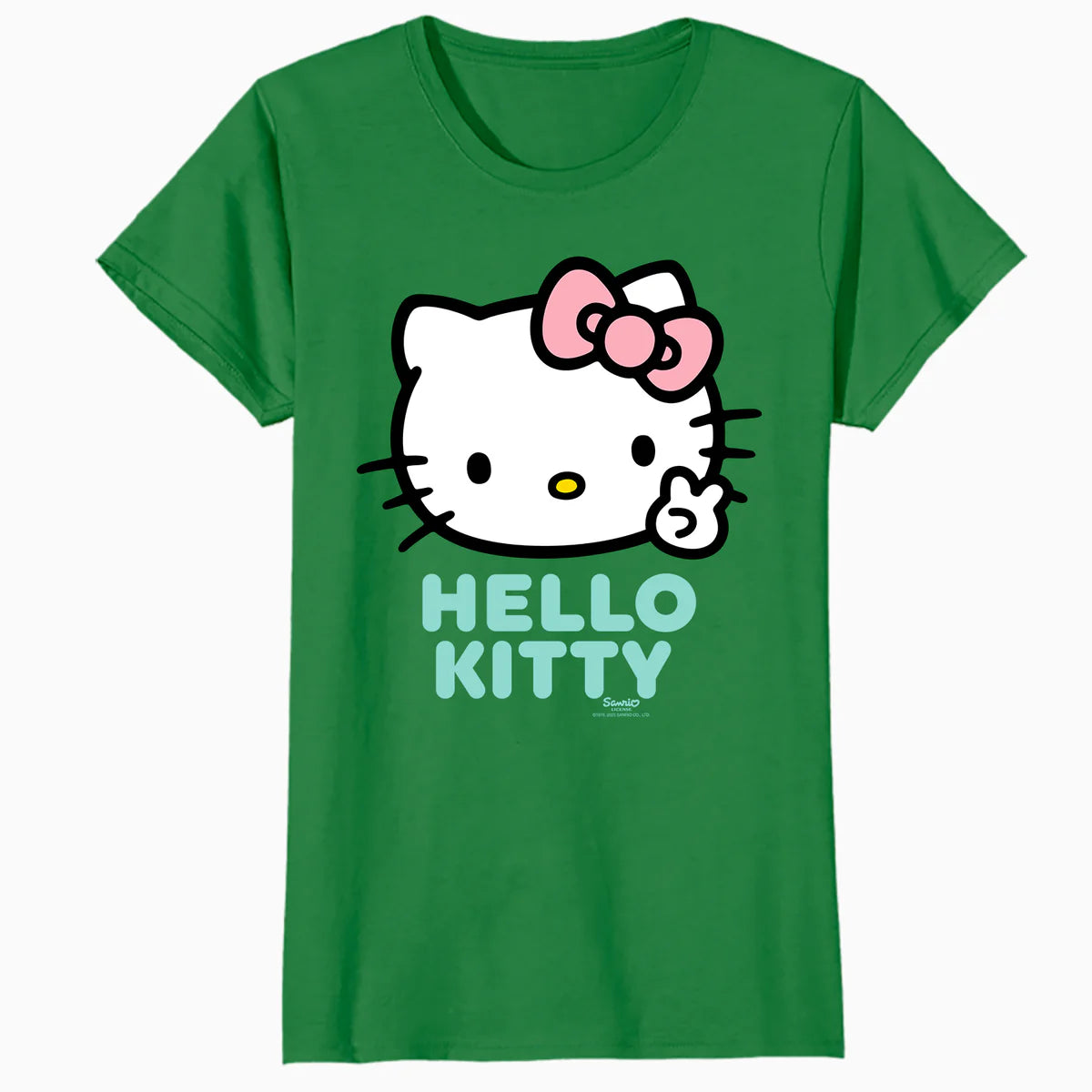Hello Kitty Peace Love XOXO Sweet Friendship Pose Classic Official Women's SKINNY FIT T-Shirt