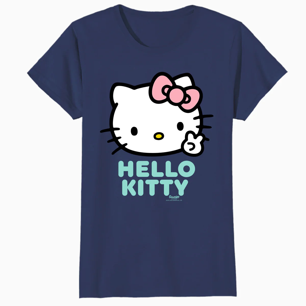 Hello Kitty Peace Love XOXO Sweet Friendship Pose Classic Official Women's SKINNY FIT T-Shirt