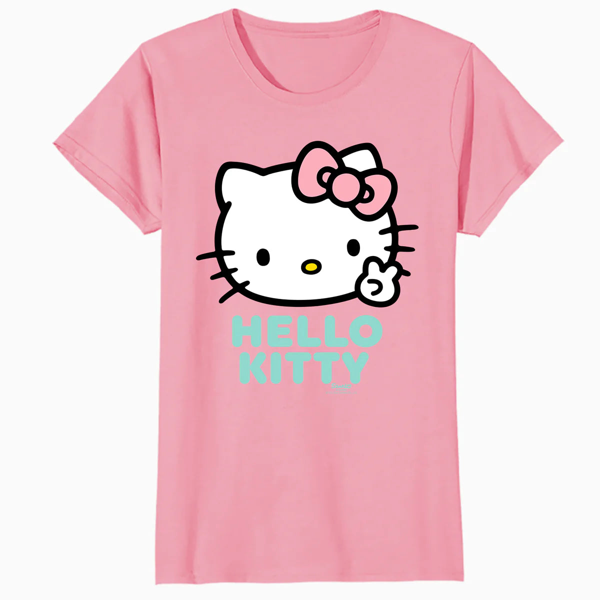 Hello Kitty Peace Love XOXO Sweet Friendship Pose Classic Official Women's SKINNY FIT T-Shirt